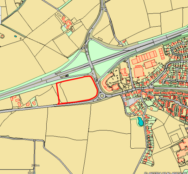 The area is near the Camborne west junction of the A30 at the top of the Roseworthy dip
